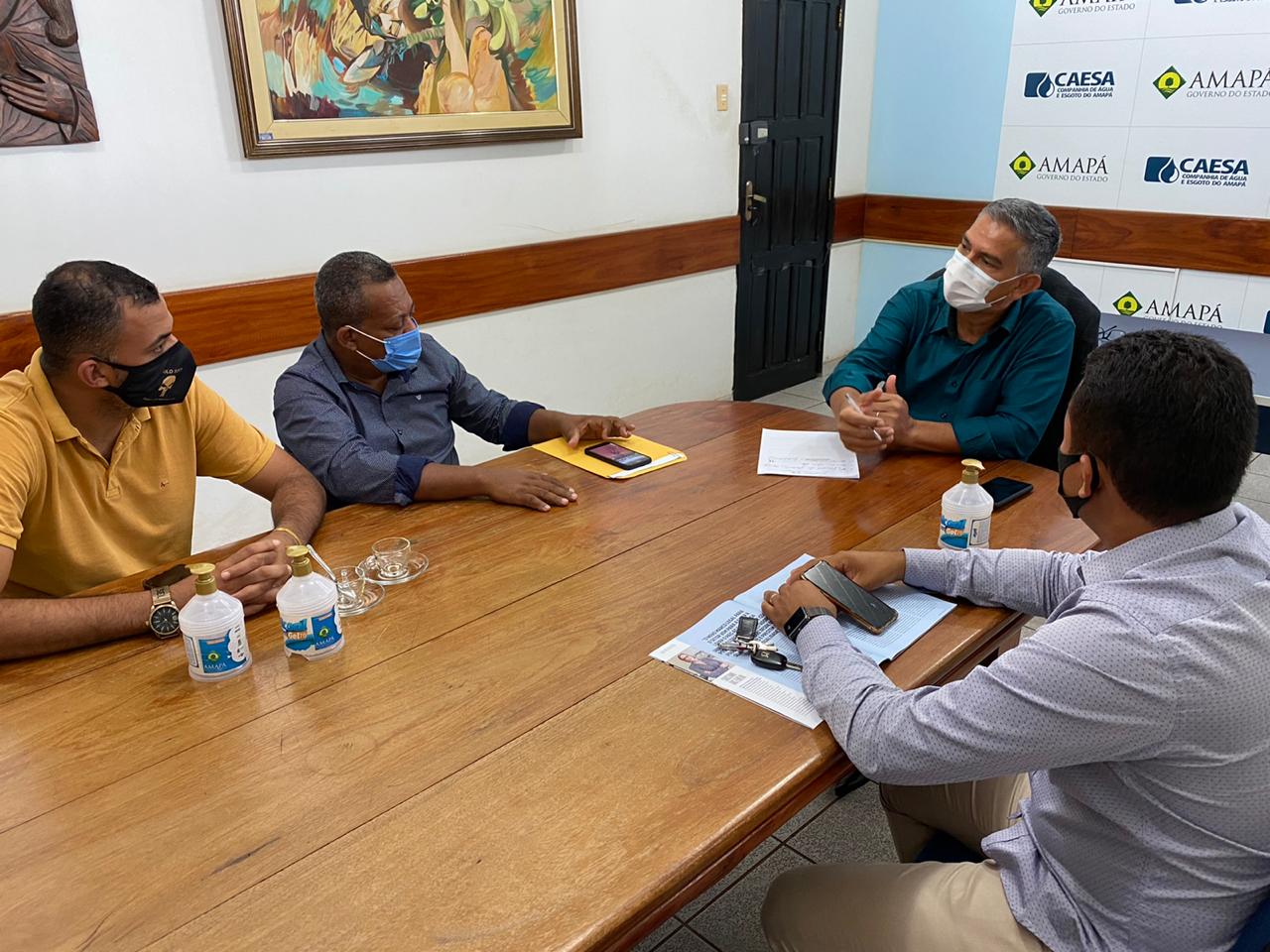 A reunião aconteceu no escritório central da Caesa em Macapá.