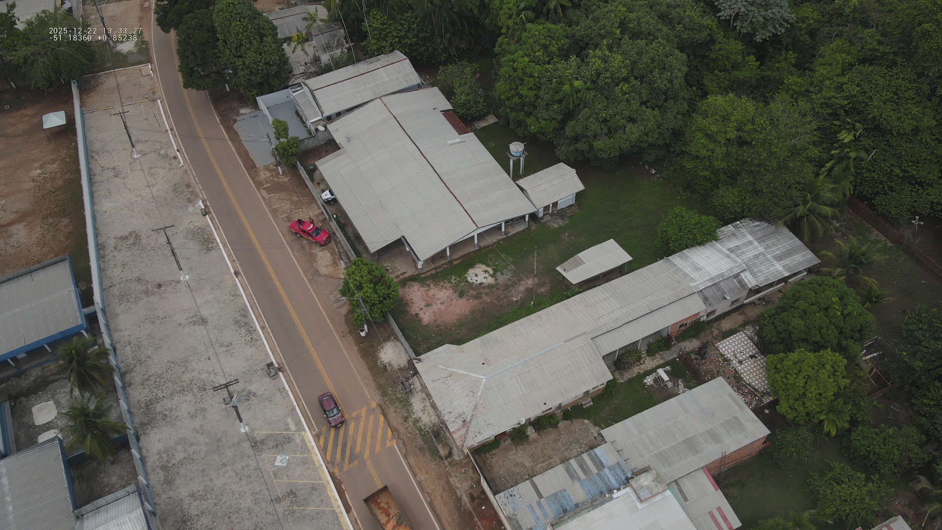 Imagem 15: Quartel da Polícia Militar em Ferreira Gomes. Imagem área do ponto de instalação.