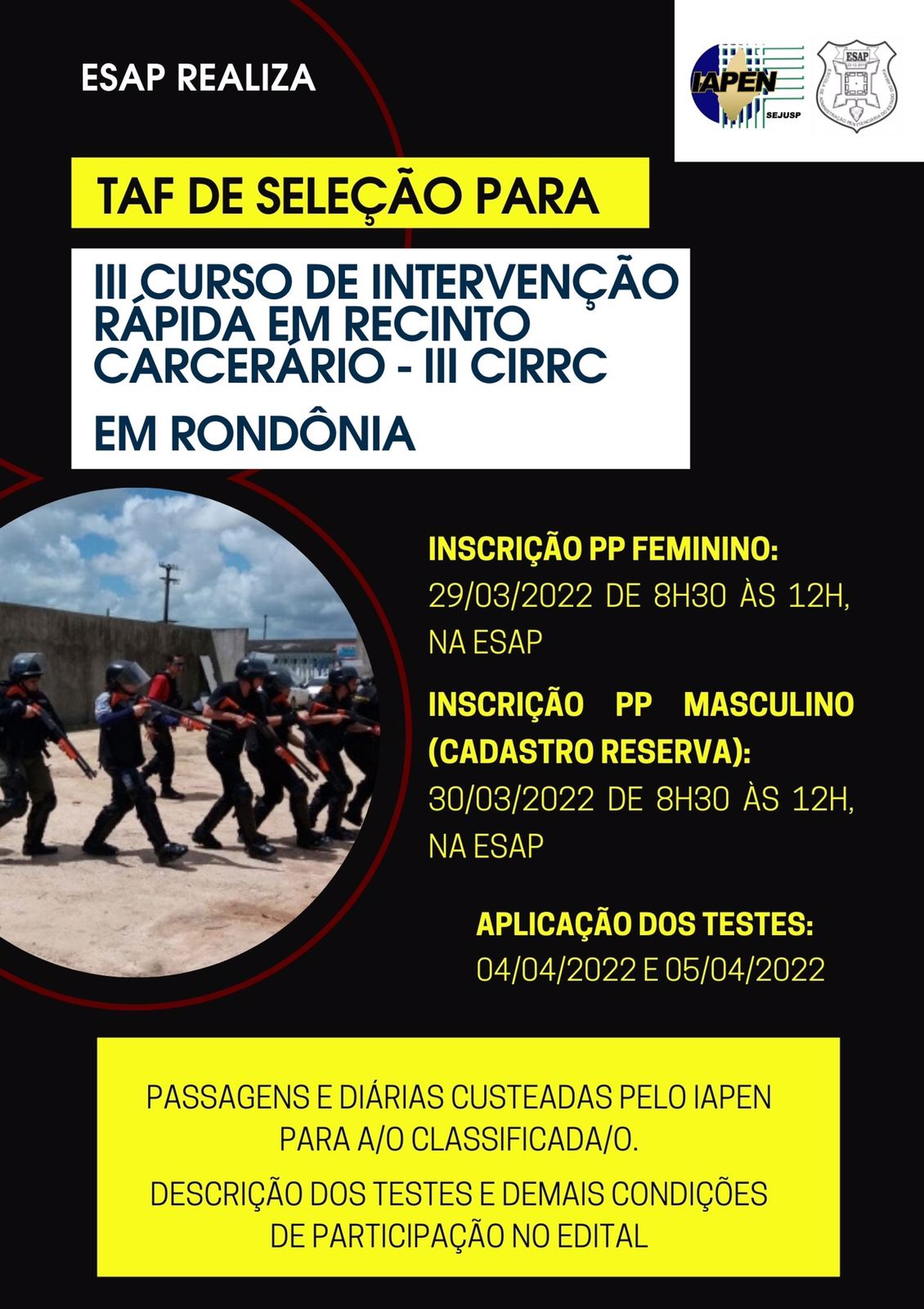 TAF ocorrerá nos dias 04 e 05 de abril