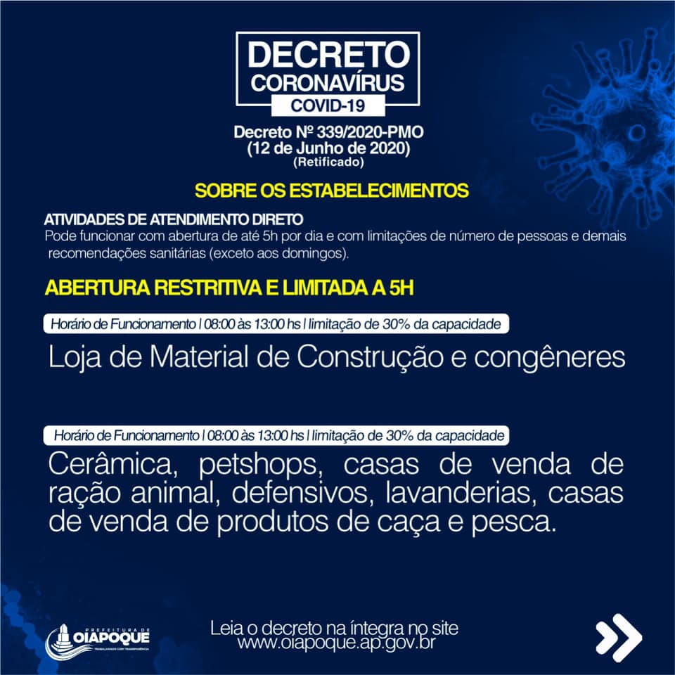 Retificação do Decreto de N° 339-2020 06
