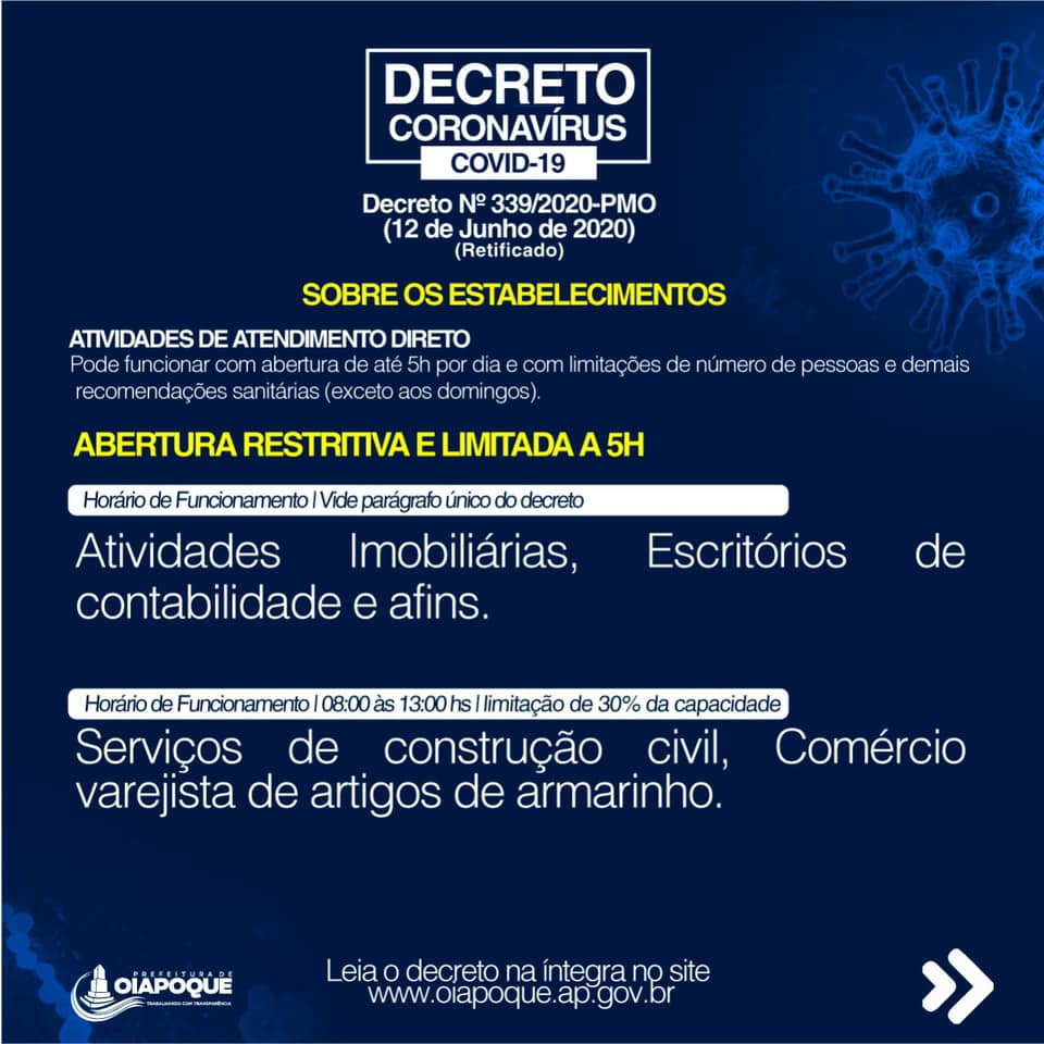 Retificação do Decreto de N° 339-2020 05