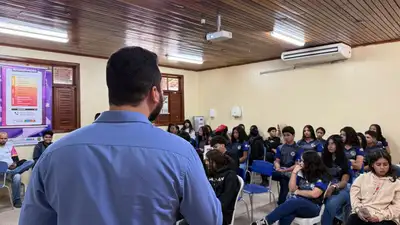 Palestra foi ministradas aos alunos da Escola Estadual Mineko Ayashida, em Laranjal do Jari
