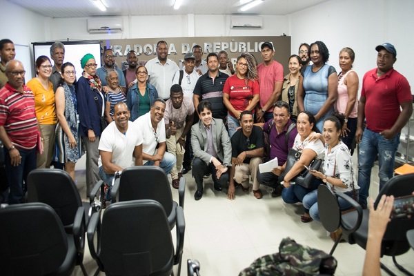 TODOS OS REPRESENTANTES DAS COMUNIDADES QUILOMBOLAS JUNTOS COM A SEAFRO E MPF