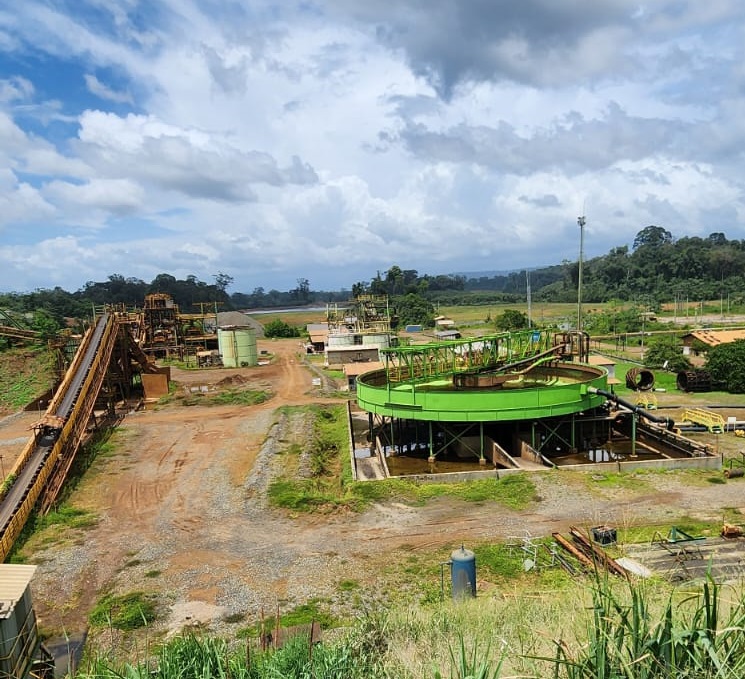 Imagem da planta de beneficiamento da mina tucano 