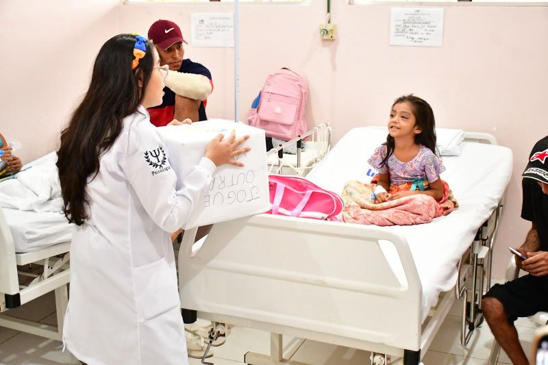 Brincadeiras arrancou o sorriso das crianças