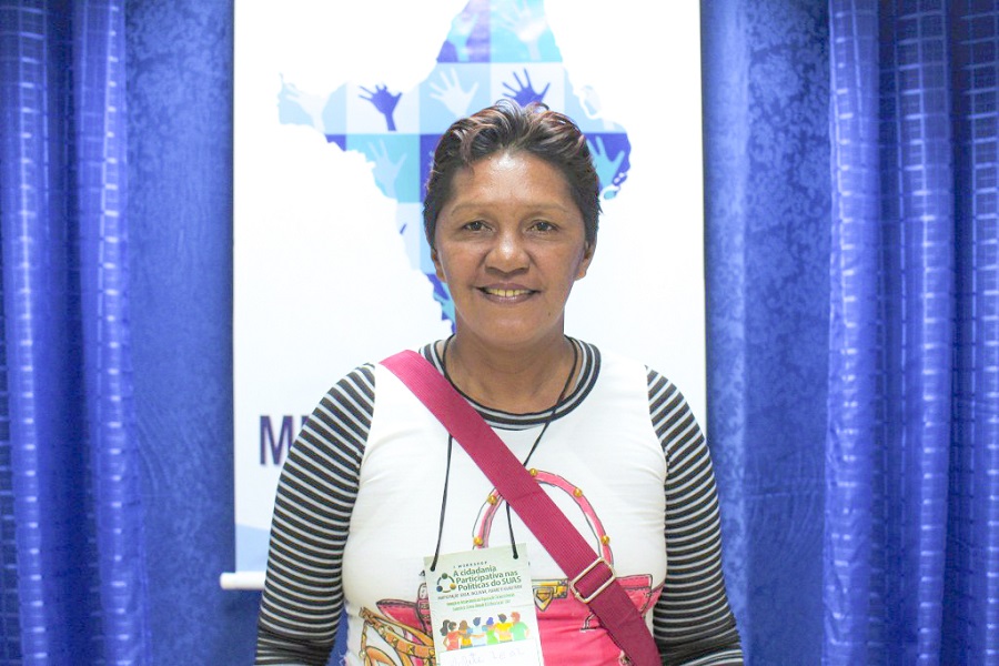 Arlete Leal, da comunidade do Alto Rio Araguari, no município de Amapá. 