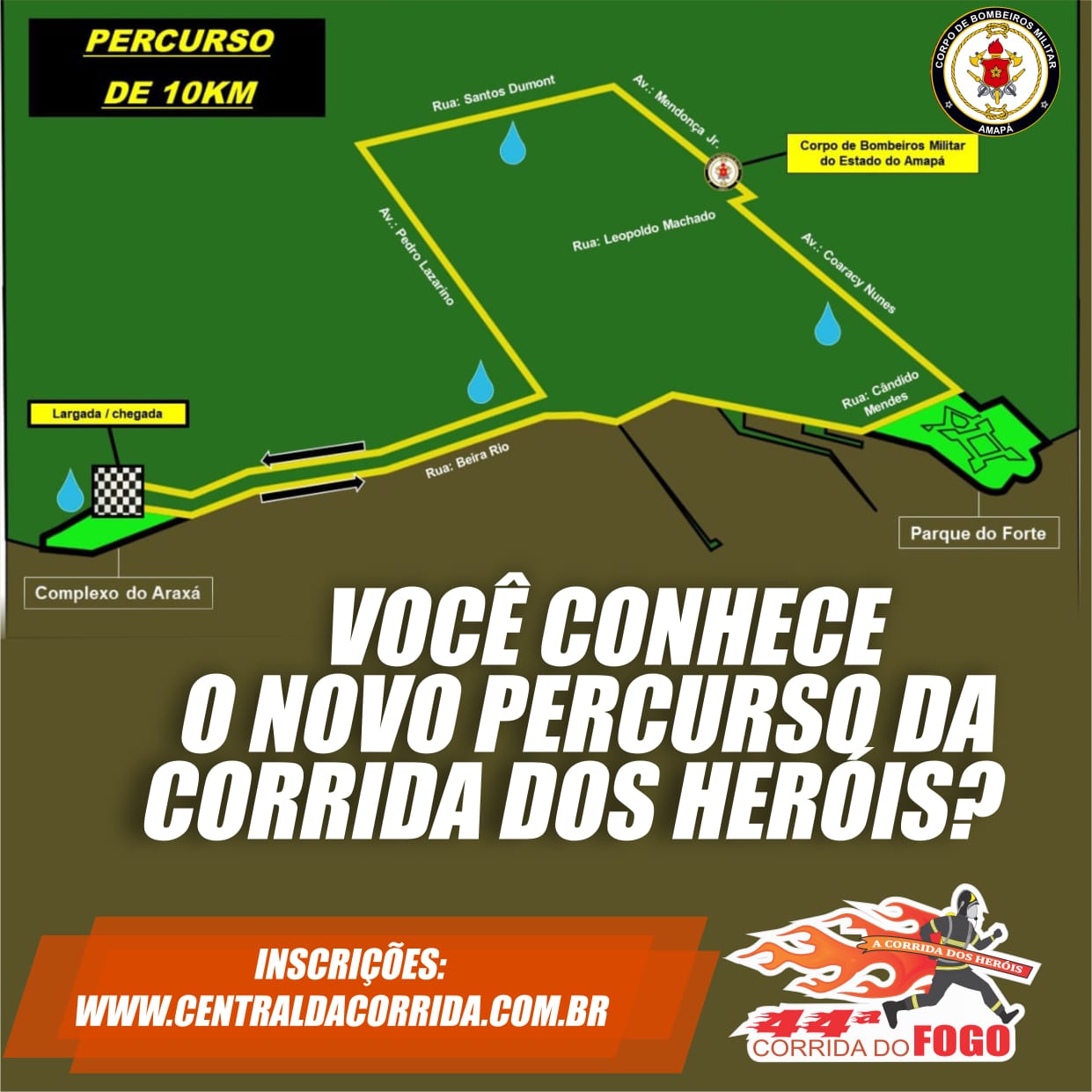NOVO PERCURSO DA 44ª CORRIDA DO FOGO