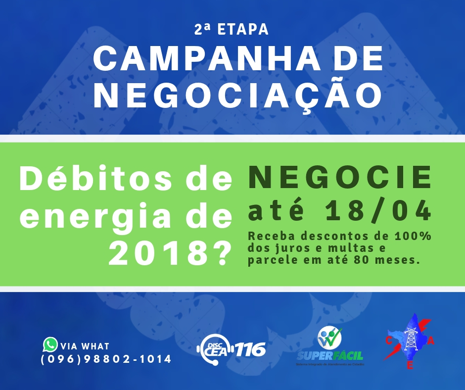 Descontos e facilidades para negociar débitos de energia