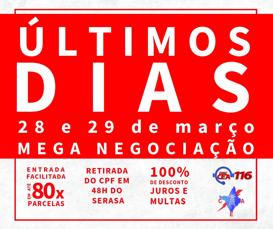 Últimos dias de negociação facilitada 