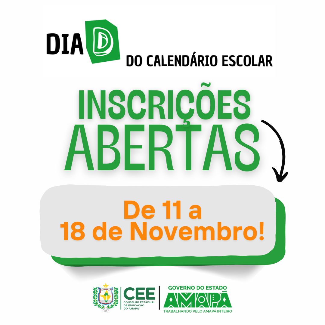 ABERTA AS INSCRIÇÕES CALENDÁRIO 2025