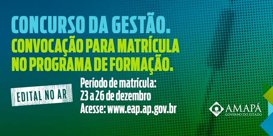 Concurso Gestão: Convocação para matrícula no programa gestão