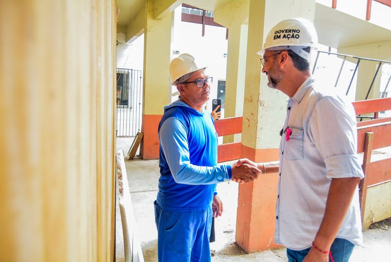 Governador Clécio Luís acompanha obras de reforma e ampliação da Escola Estadual Raimunda Virgolino, na Zona Sul de Macapá