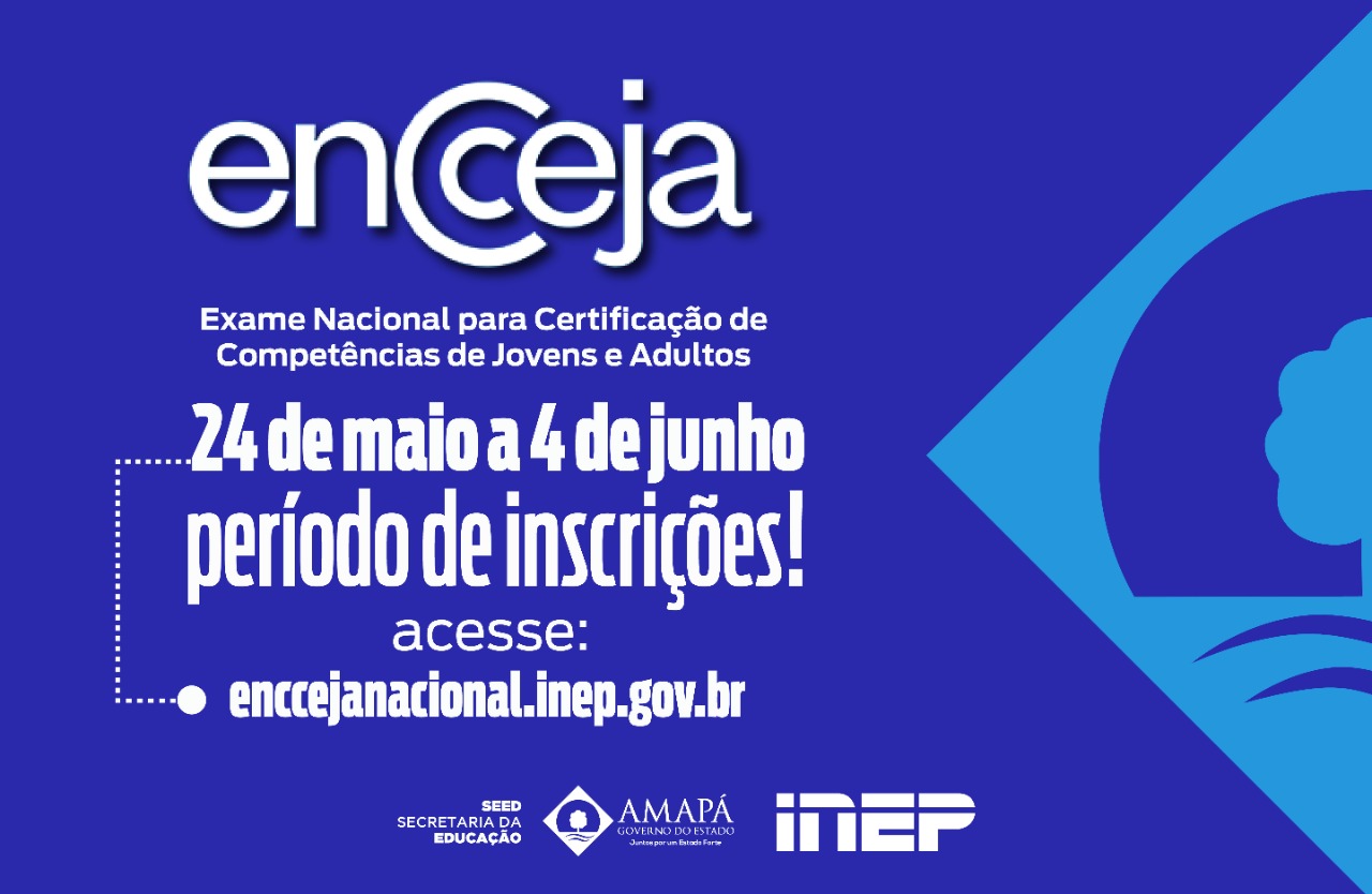 Inscrições para o Encceja 2022 começam nesta terça-feira, 24