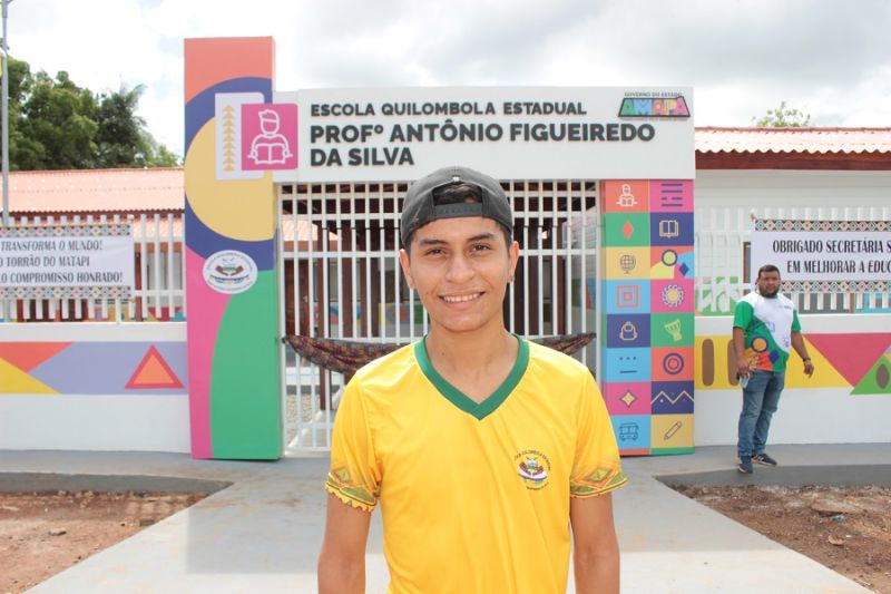 ‘Vamos ter mais conforto para estudar’, diz aluno sobre reforma da Escola Quilombola Estadual Antônio Figueiredo, em Macapá