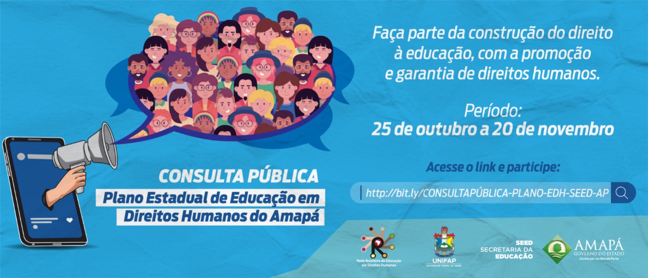 Consulta pública do Plano Estadual de Educação em Direitos Humanos encerra no dia 20 de novembro