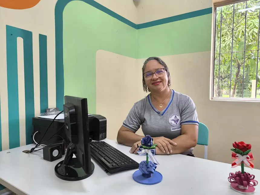 ‘É uma grande vitória pra nós’, diz funcionária mais antiga da Escola Estadual São Francisco de Assis entregue pelo Governo do Amapá