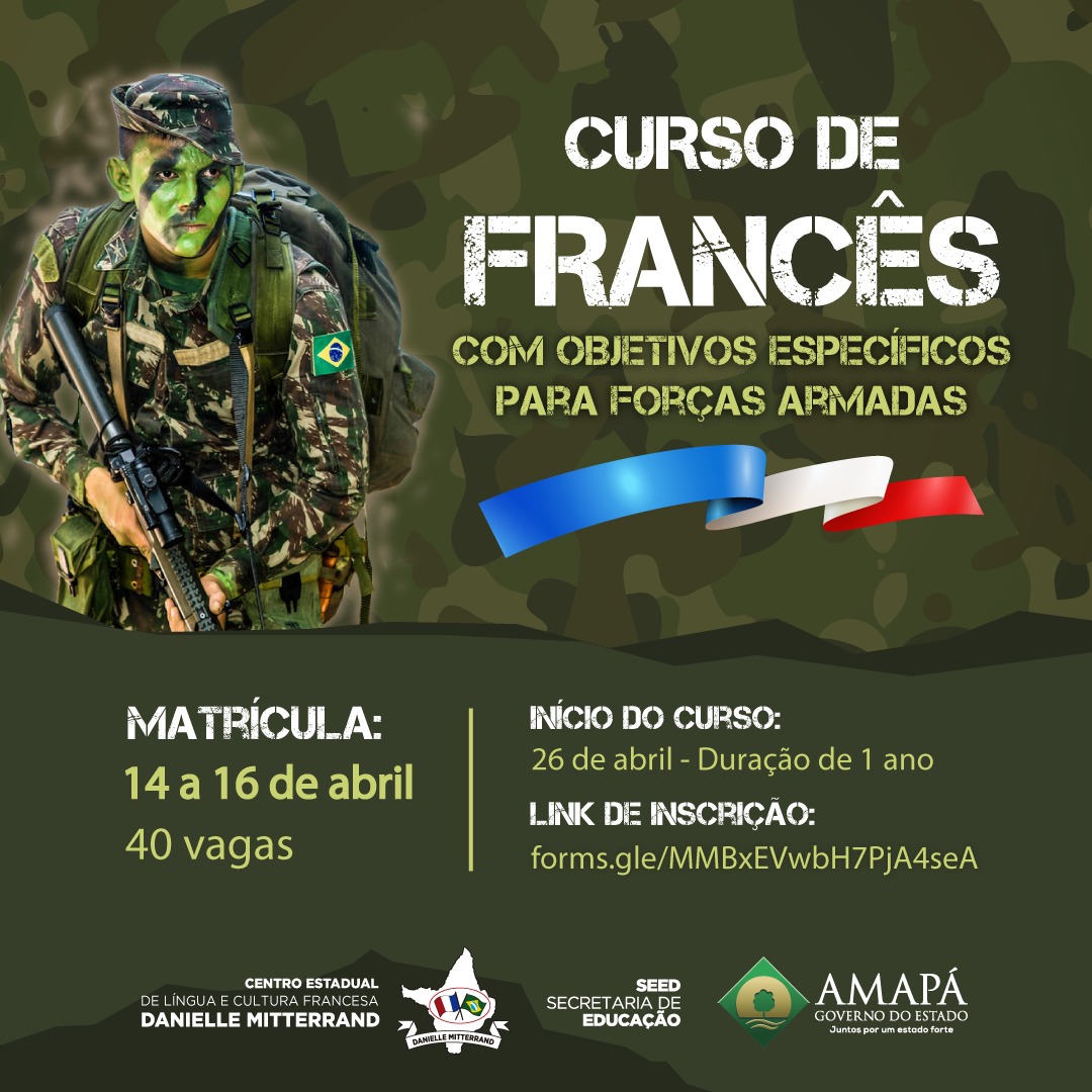 Parceria vai promover curso de Francês aos soldados da 22ª Brigada de Infantaria e Selva do Amapá