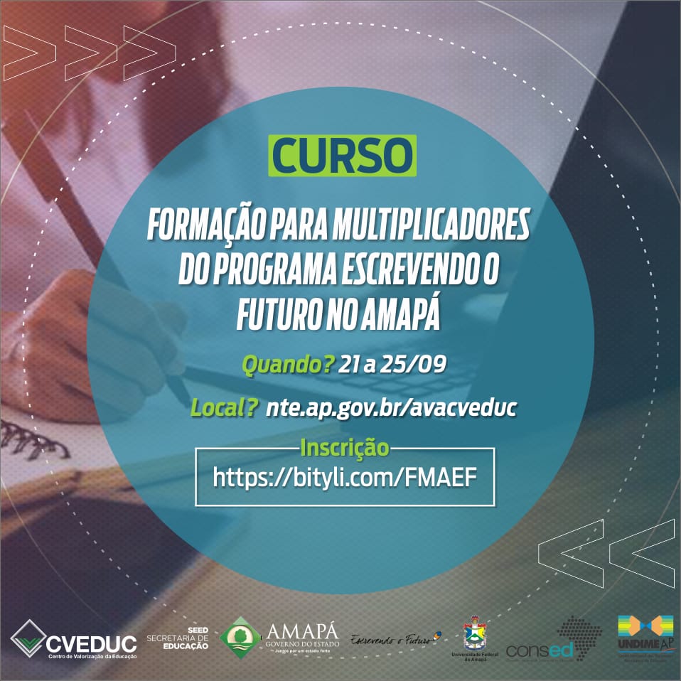 Escrevendo o Futuro: programa abre inscrições para curso de formação de multiplicadores