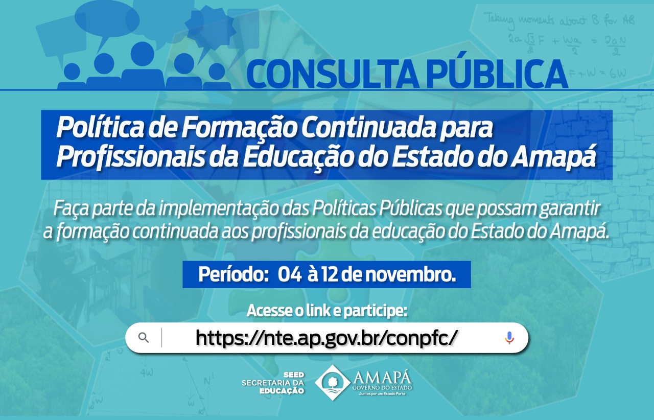 Governo inicia consulta pública sobre a Política de Formação Continuada para profissionais da Educação