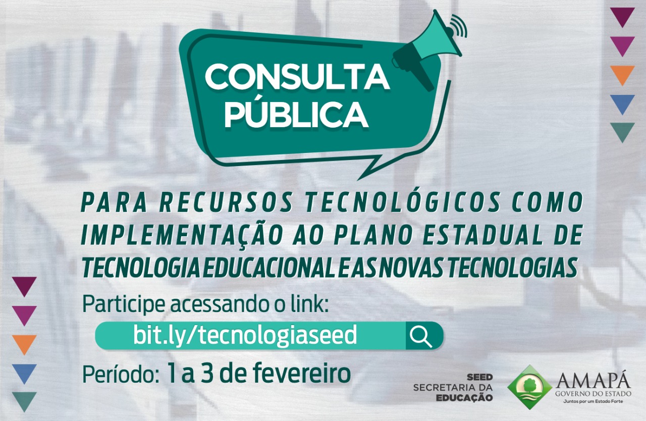 Plano de Tecnologia Educacional: Seed lança consulta pública para ouvir estudantes, professores e pais