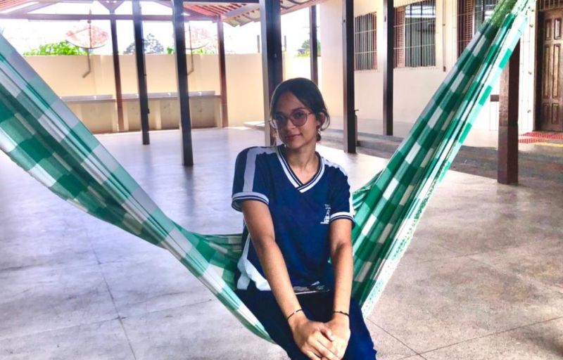 ‘Agora temos mais espaço e conforto’, conta aluna da escola Joaquim Nabuco, reformada pelo Governo do Amapá em Oiapoque