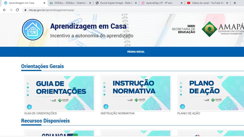 Aprendizagem em Casa: portal reúne recursos digitais para apoio ao ensino