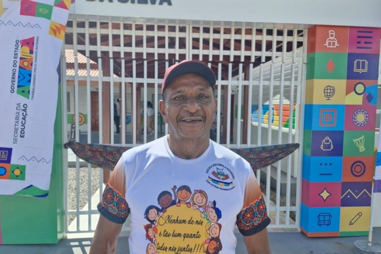 ‘Todos vão estudar e aprender com qualidade’, celebra servidor da Escola Quilombola Antônio Figueiredo entregue pelo Governo do Estado
