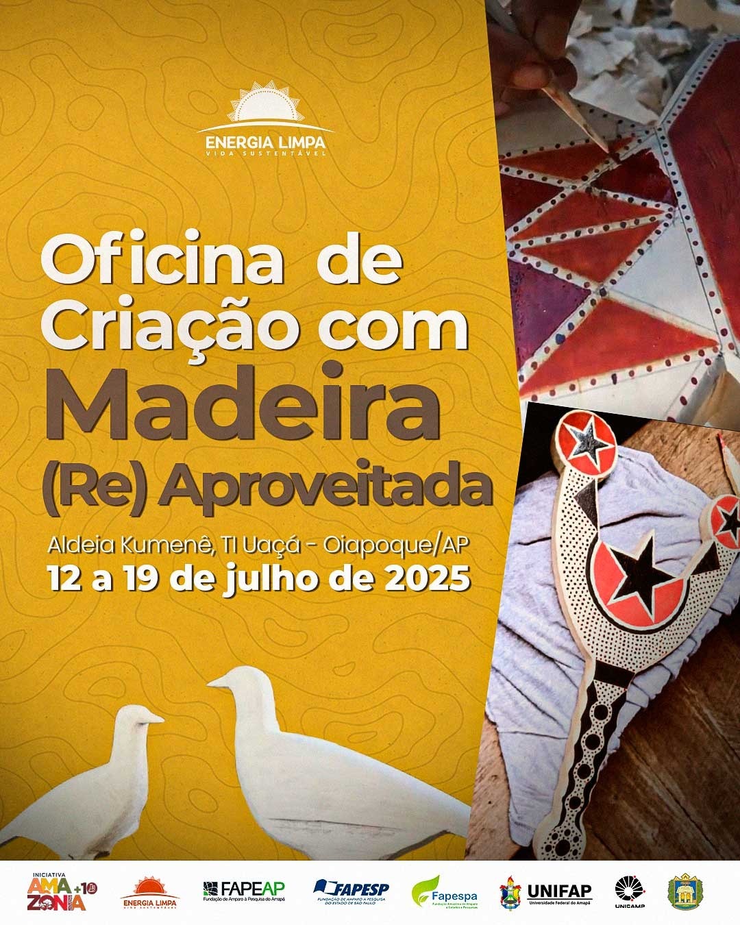 Aldeia Kumenê recebe Oficina de Criação com Madeira Reaproveitada