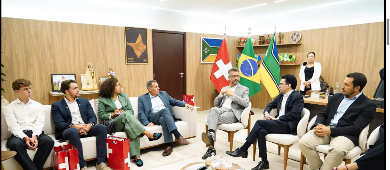Visita de embaixador da Suíça no Amapá fortalece laços para parcerias sustentáveis rumo à COP30