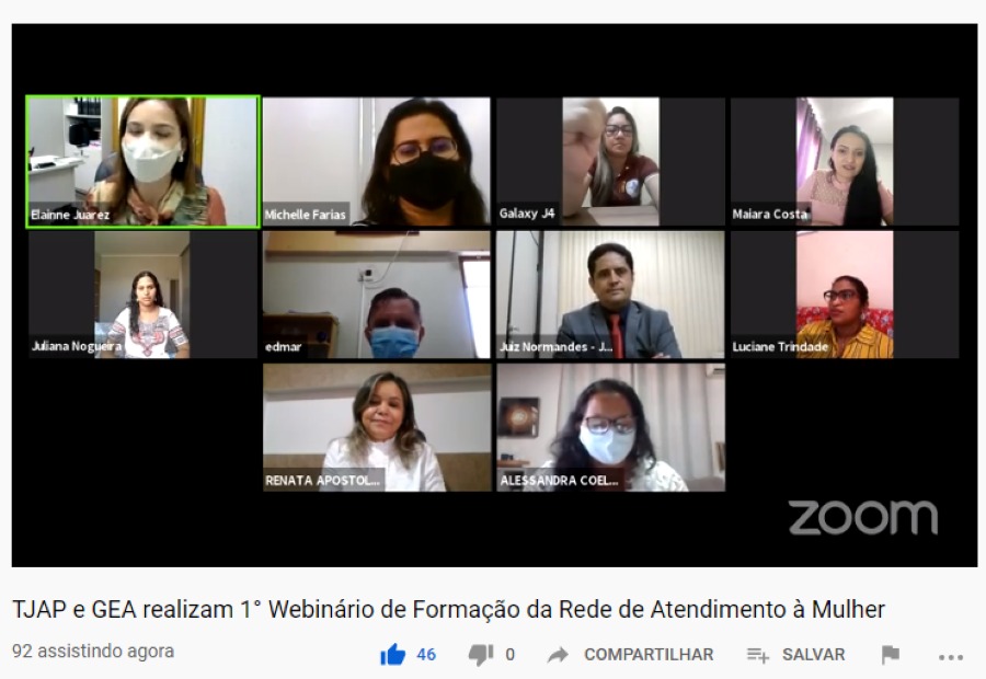 'Uma rede forte para um atendimento eficaz!' foi o tema de 1º Webinário da Rede de Atendimento à Mulher