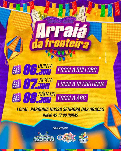 As Escolas do município já estão se preparando para se apresentar no Arraiá da Fronteira.