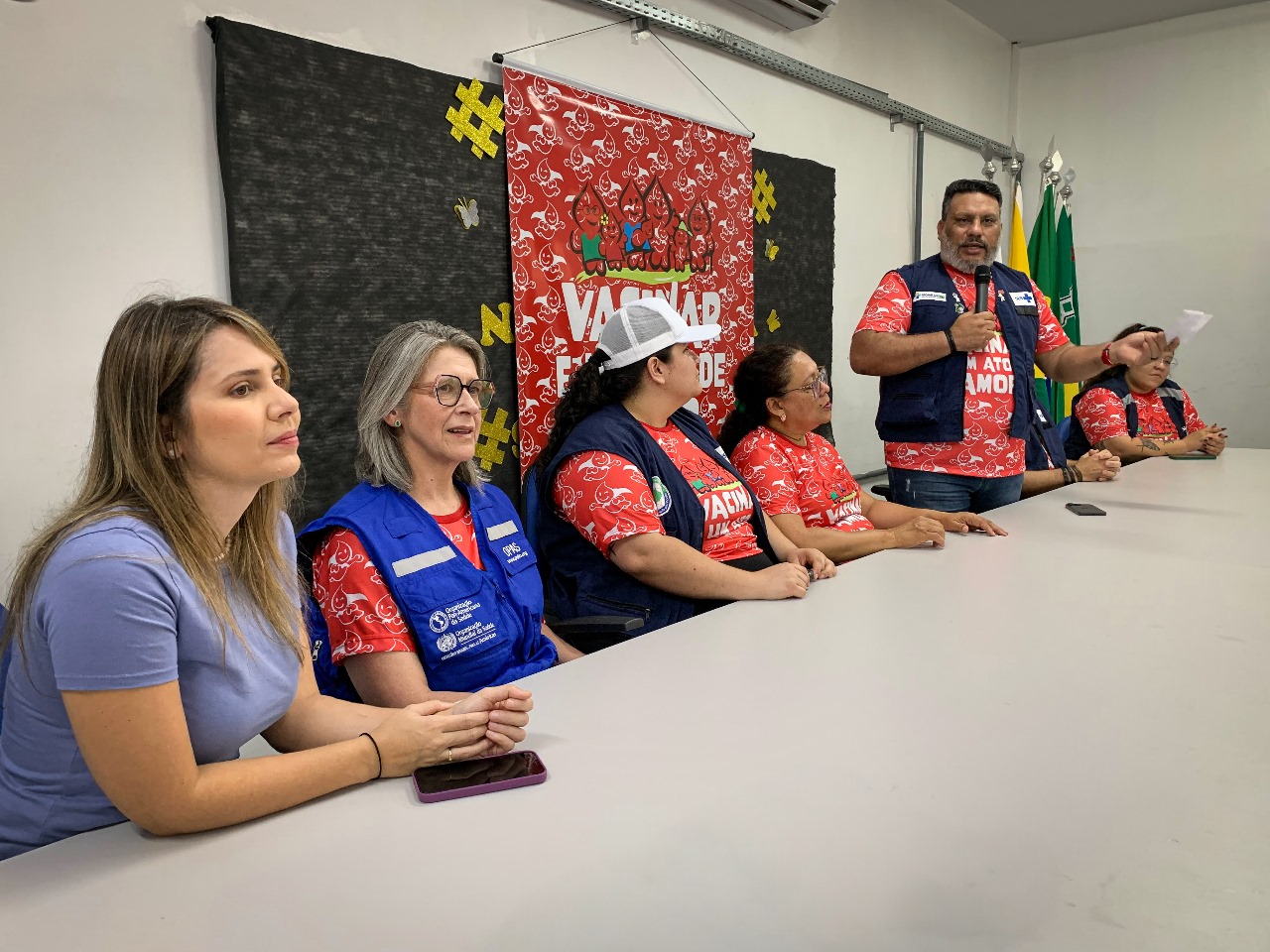 reunião de alinhamento para a varredura vacinal contra a poliomielite,