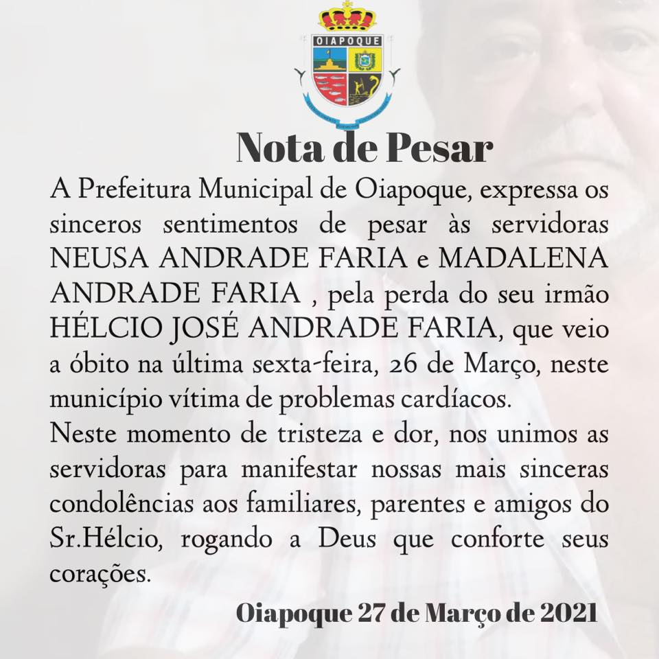 NOTA DE PESAR