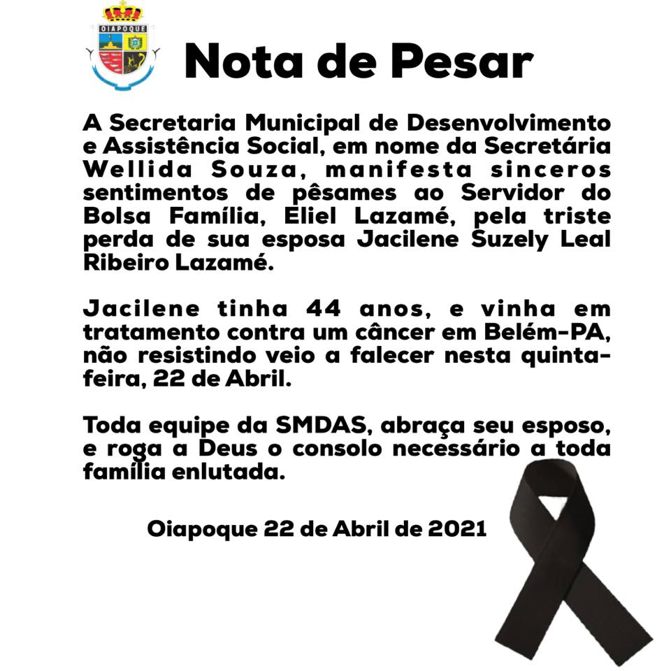 NOTA DE PESAR