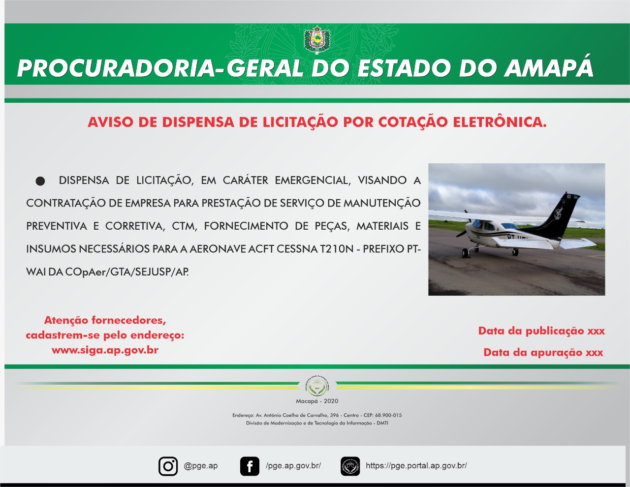 DISPENSA DE LICITAÇÃO POR COTAÇÃO ELETRÔNICA