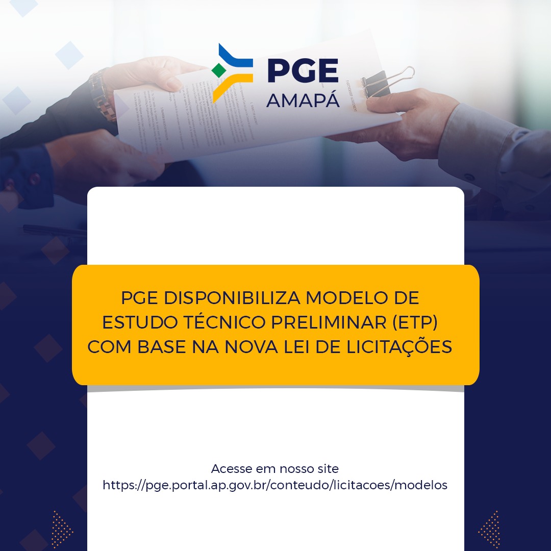 PGE disponibiliza modelo de ETP