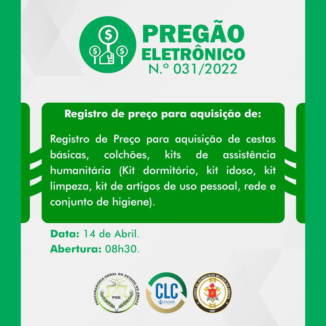 PGE anuncia licitação para compra de kits de assistência humanitária