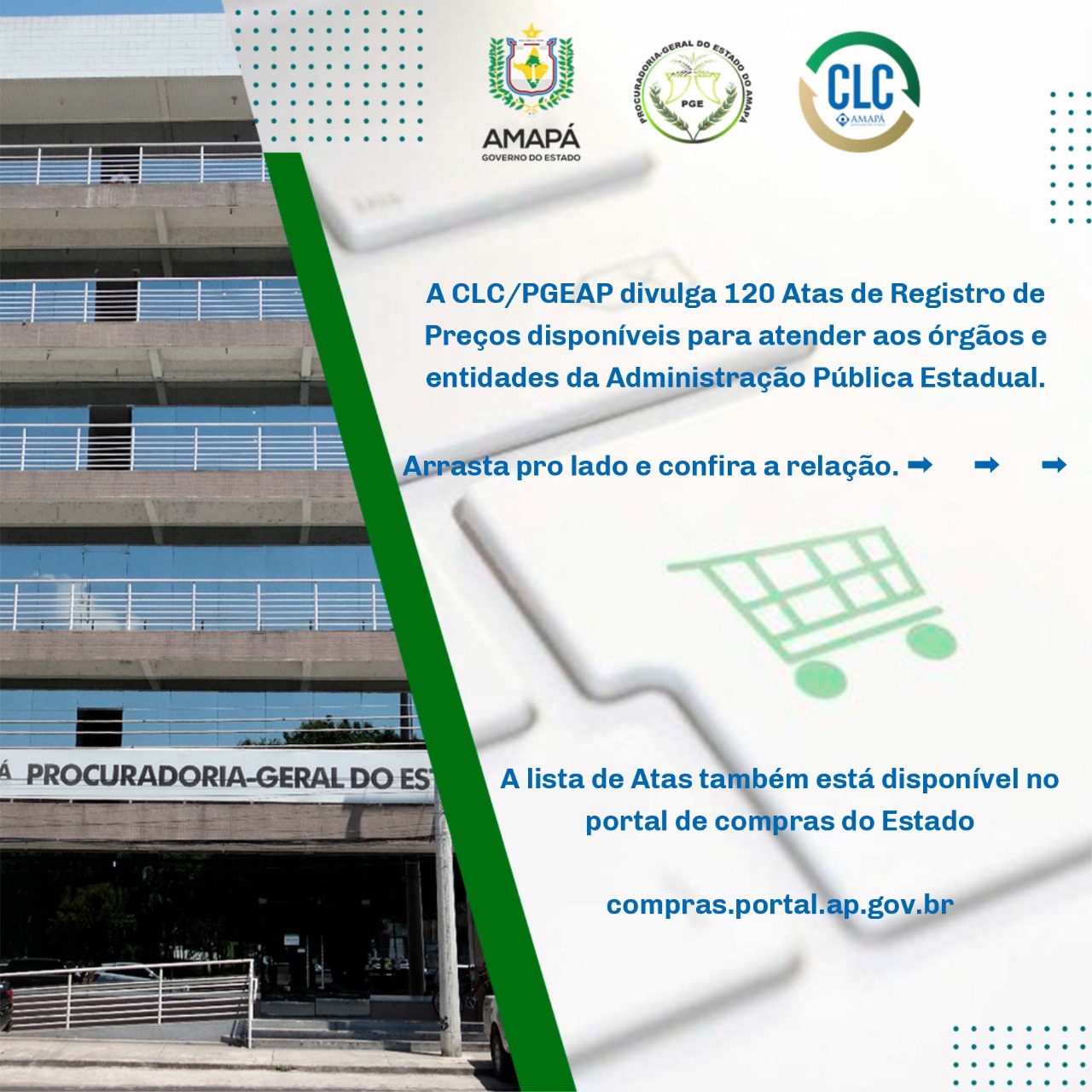 CLC PGEAP divulga 120 Atas de Registro de Preços disponíveis para atender aos órgãos e entidades da Administração Pública Estadual