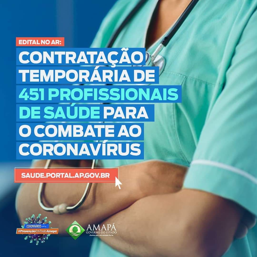 Governo do Amapá lança edital para seleção de profissionais da Saúde 