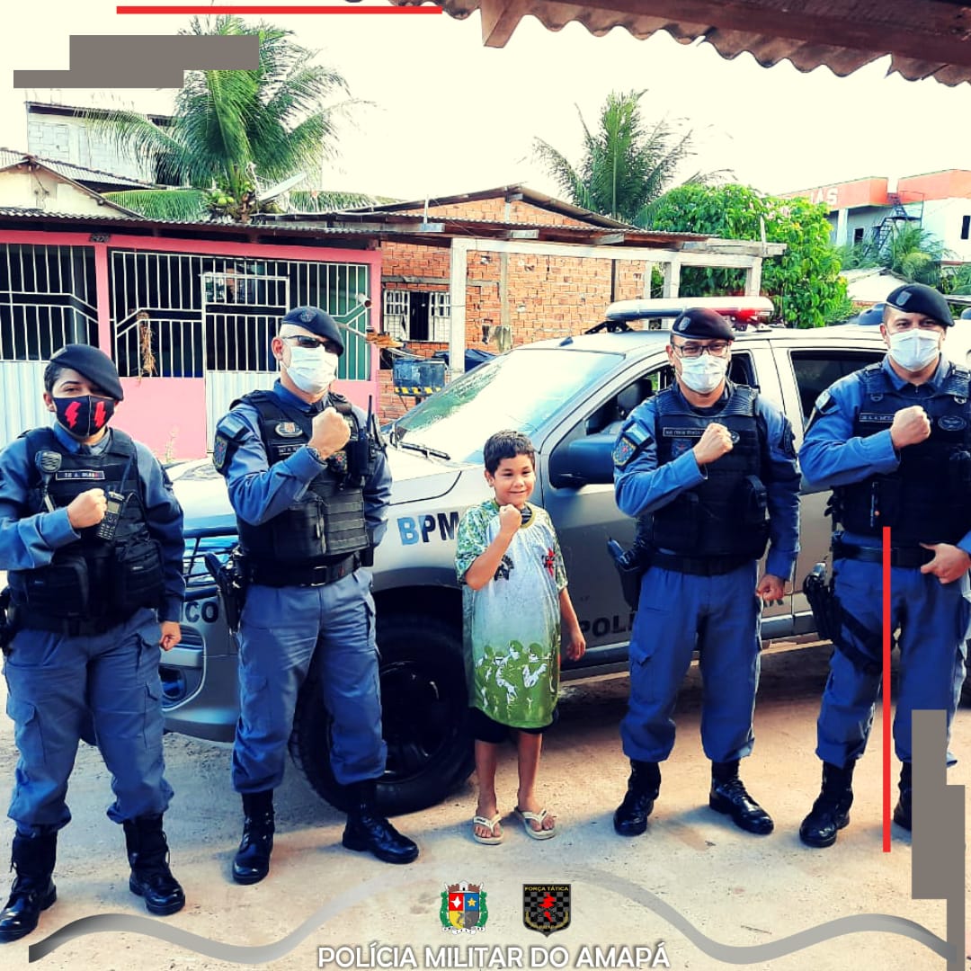 Batalhão de Força Tática da PM-AP visita o pequeno João Lucas