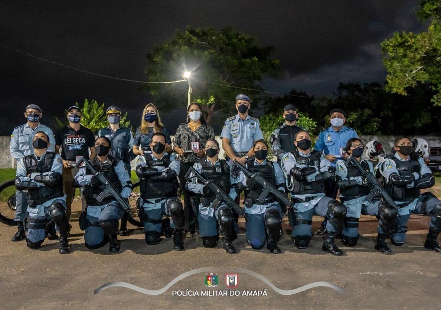Encerramento do treinamento de pilotagem de motocicletas do Batalhão de Policiamento de Trânsito da PM-AP