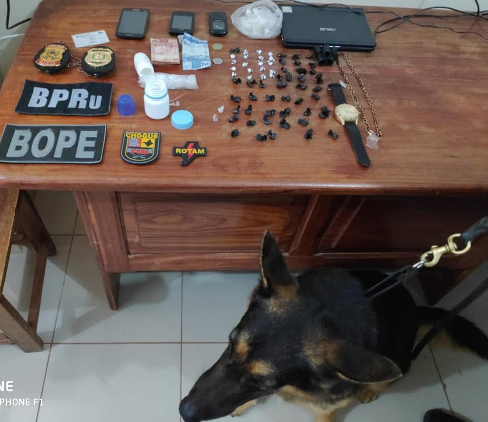 Polícia Militar e Polícia Civil realizam operação conjunta contra o tráfico de drogas em Mazagão Novo