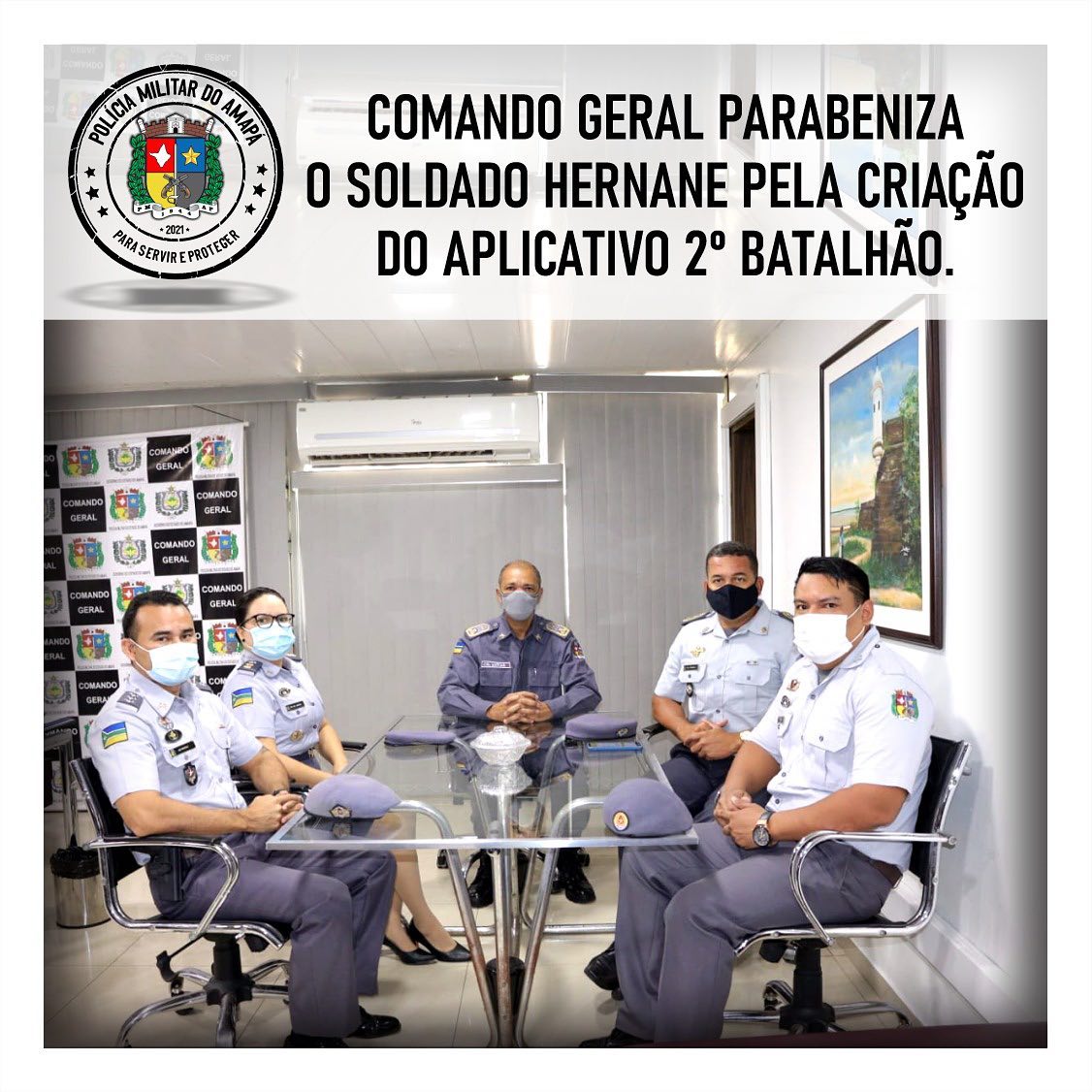 Comando Geral parabeniza o Soldado Hernane pela criação do aplicativo 2º Batalhão