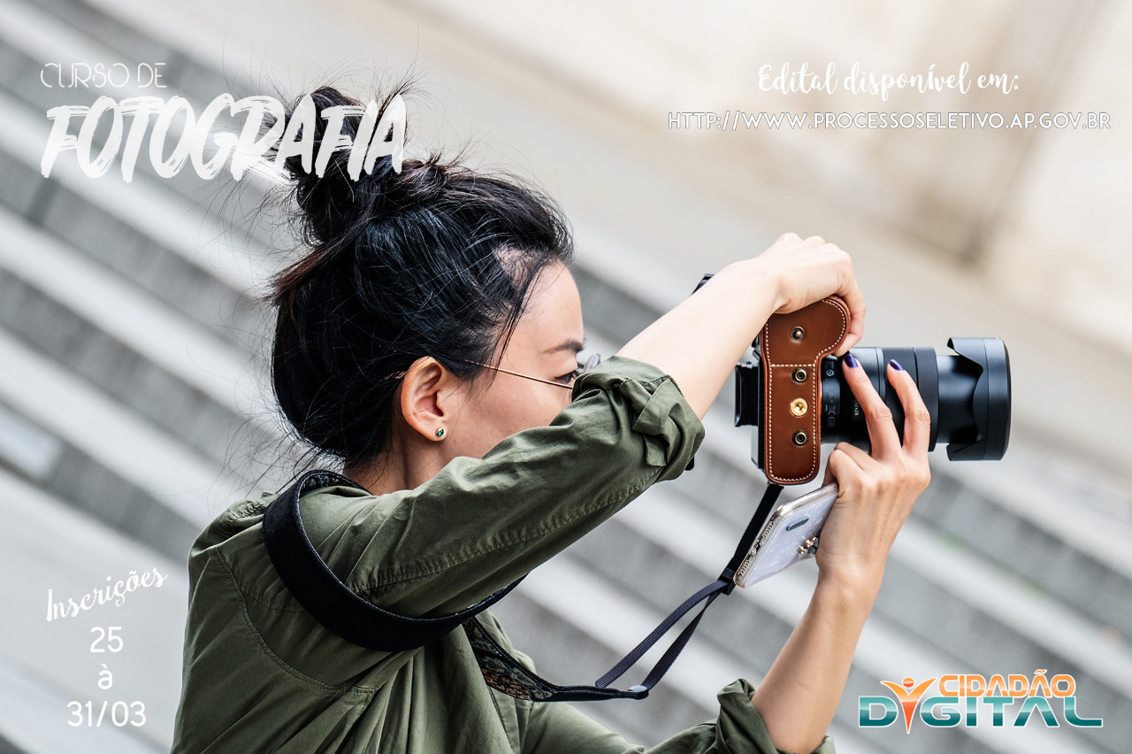 Governo lança edital para o curso gratuito de fotografia, inscrições começam nesta segunda-feira (25)