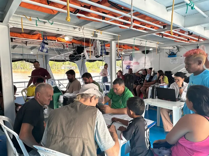 Mais de 120 agricultores do Bailique recebem atendimento do Governo do Amapá durante 150ª Jornada Fluvial Itinerante