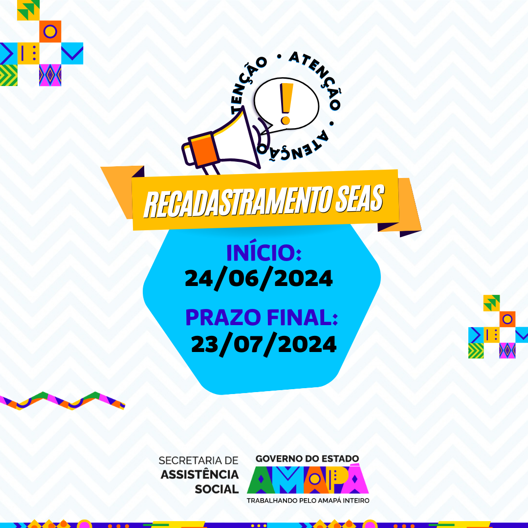 RECADASTRAMENTO SEAS