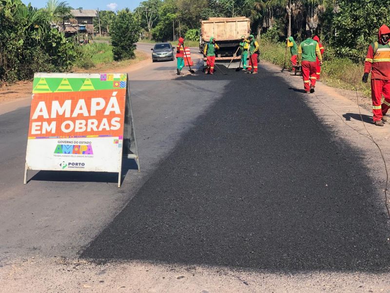 Governo do Amapá realiza recuperação asfáltica na Rodovia AP-440, em Macapá