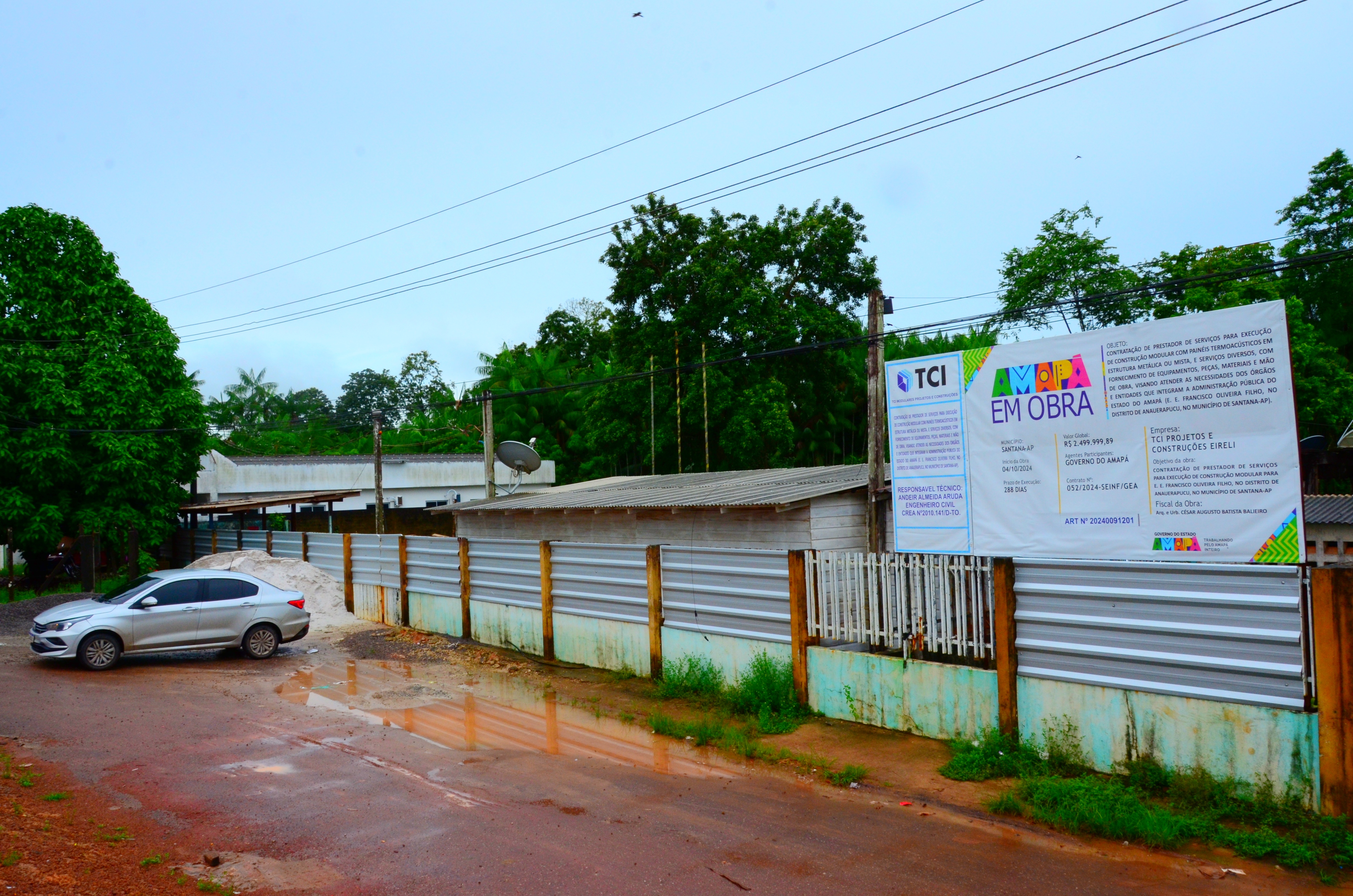 Governo do Amapá avança nas fundações de escola para atender estudantes de Anauerapucu, em Santana