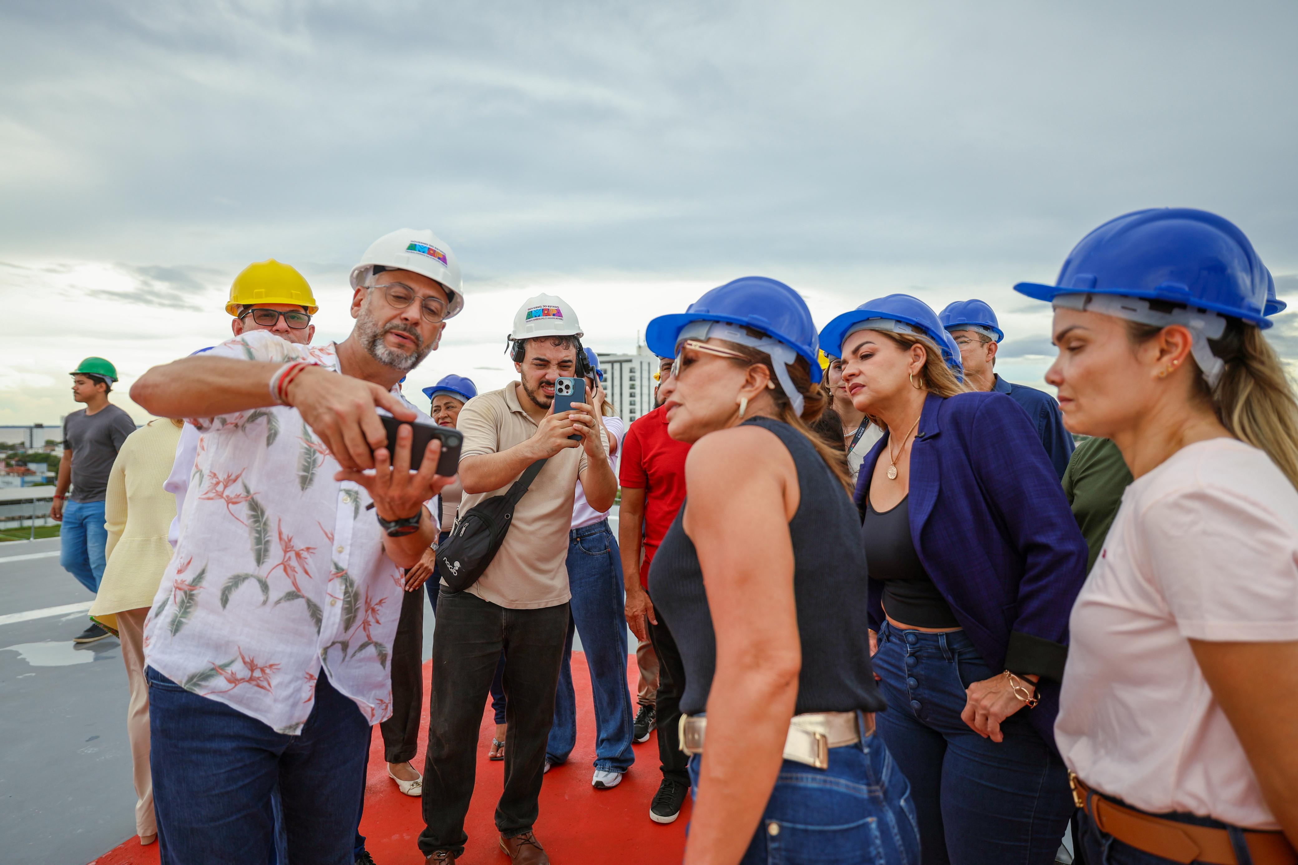 Governador Clécio conduz visita com parlamentares às obras do novo HE e apresenta avanços da maior construção da saúde do Amapá