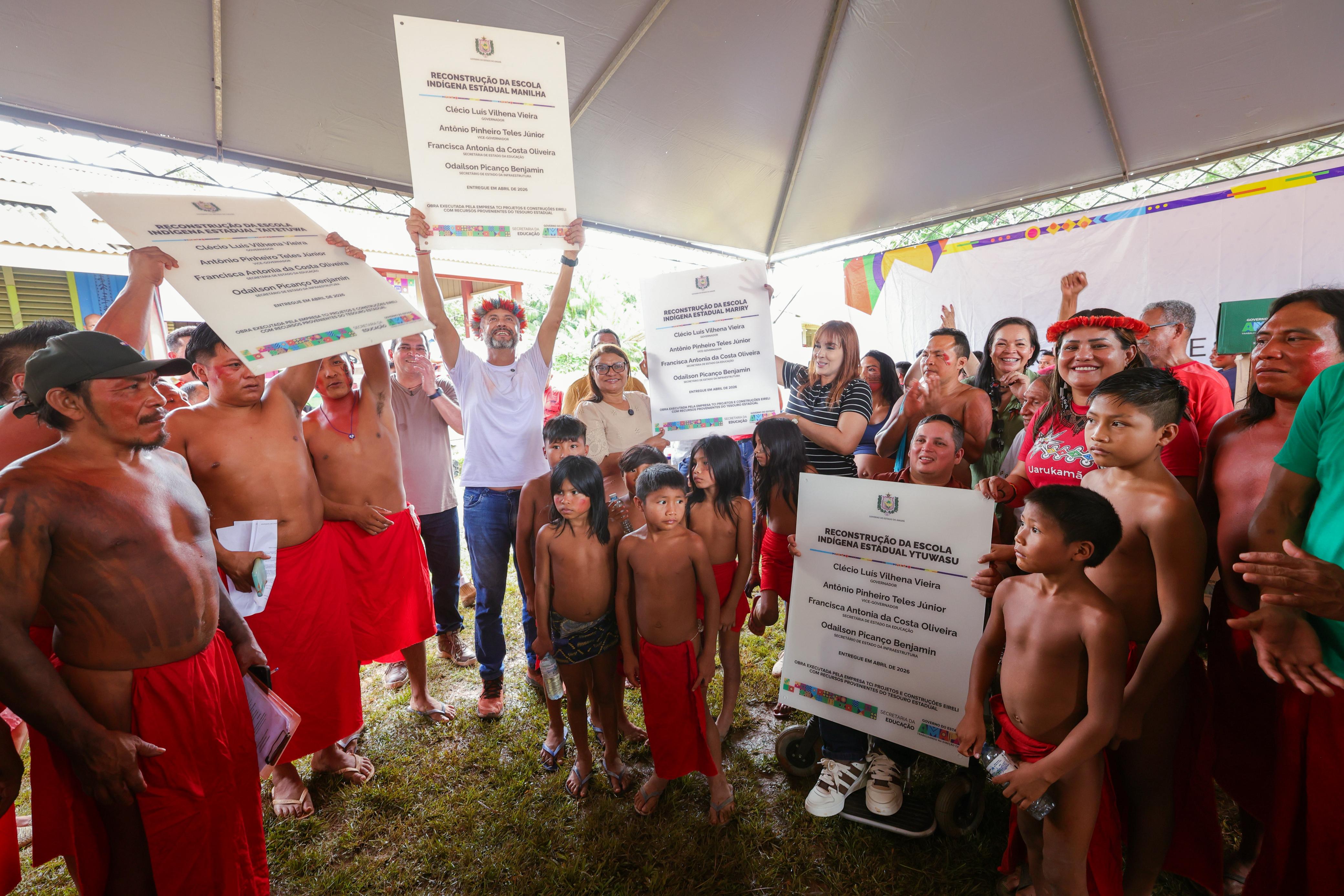 No Mês dos Povos Originários, Governo do Amapá entrega escolas indígenas reconstruídas em Pedra Branca do Amapari